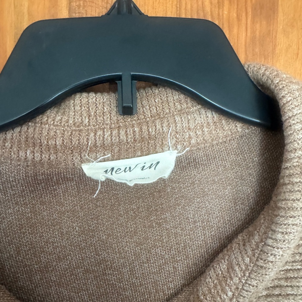 Women's Ribbed Button-Up Top -Brown - Picture 3 of 3